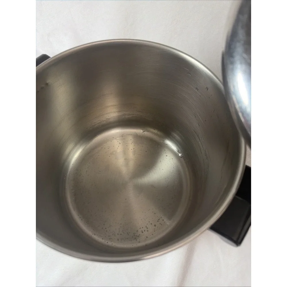 Vintage‎ Farberware Aluminum Clad 6 Qt Stock Pot w Lid  Bottom NYC-USA